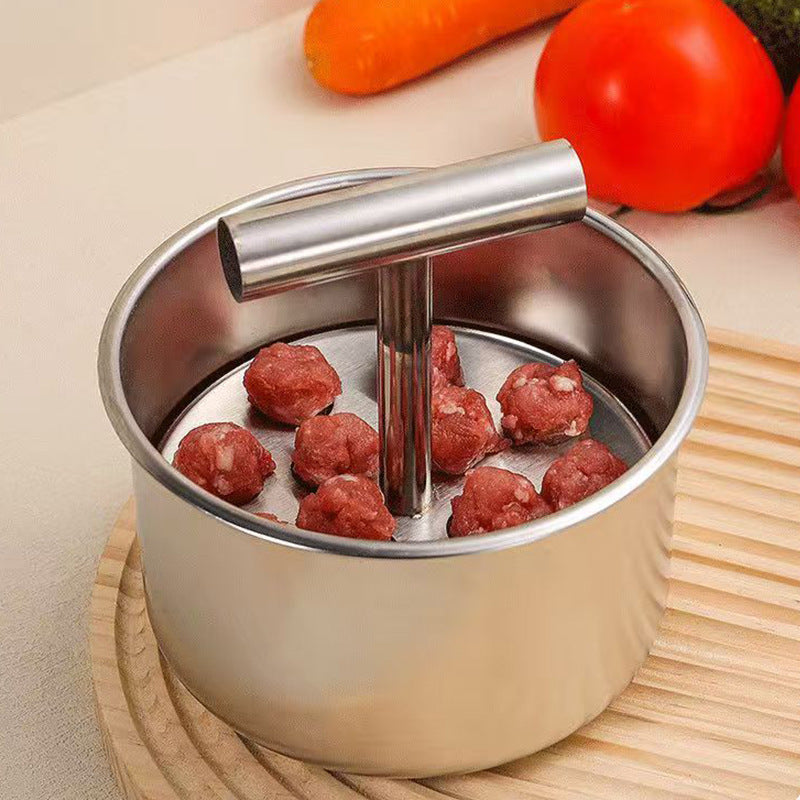 Stainless steel pellet press household kitchen mold meatball maker manual press ball making artifact wholesale