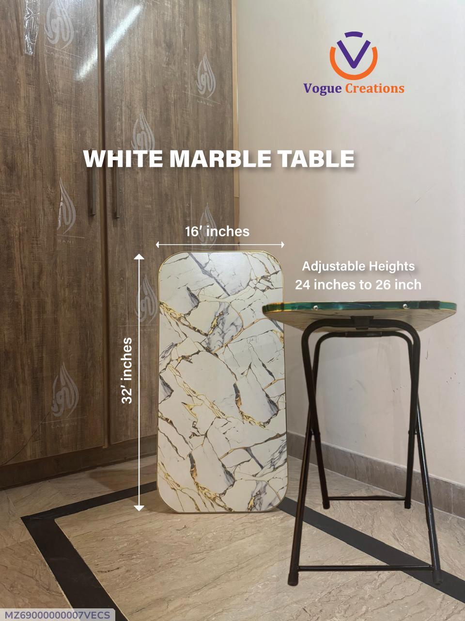 Foldable Wooden Iron Table - 1 Pc Lightweight Solution to Enhance Your Interior Decor