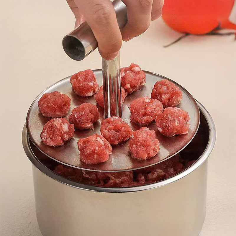 Stainless steel pellet press household kitchen mold meatball maker manual press ball making artifact wholesale