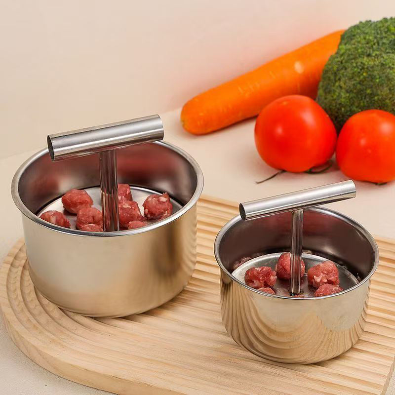 Stainless steel pellet press household kitchen mold meatball maker manual press ball making artifact wholesale
