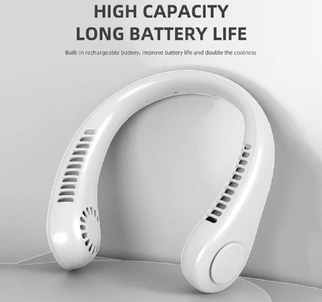 Rechargeable Bladeless Neck Fan - 1 Pc Lightweight and Portable Cooling Solution