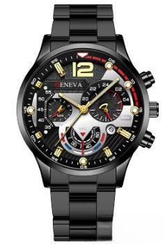 men's steel belt calendar quartz watch sports luminous pointer quartz watch men's watch