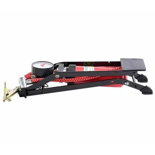 1 Pc High Pressure Foot Bi-Cycle Pump in Sleek Red