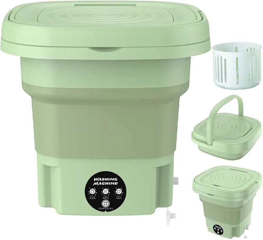 Green Portable Mini Washing Machine - 1 Pc Compact Laundry Solution