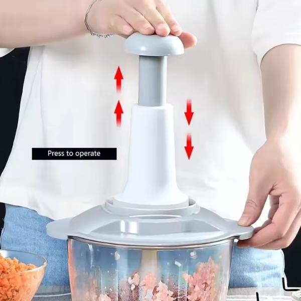 1 Pc Hand Push Manual Food Chopper- 1.5 Liter